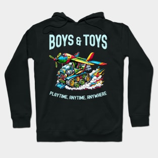 Boys & Toys Adventure Graphic Design - Playtime Motif Hoodie